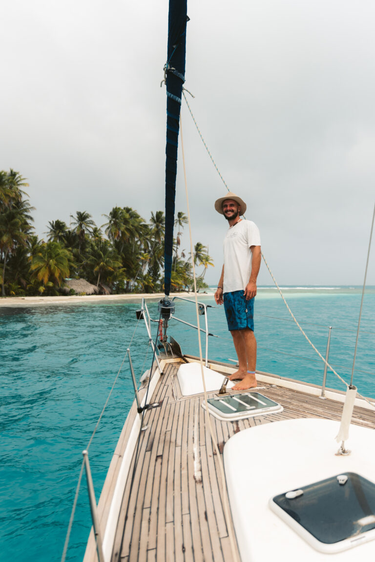 Boris, the charismatic captain of Nomad Sailors, stands proudly aboard a luxurious catamaran in the stunning San Blas Islands. With his expert knowledge of the area and passion for sailing, he ensures every guest experiences the beauty and adventure of this tropical paradise. Join Boris for an unforgettable journey through crystal-clear waters and breathtaking landscapes.