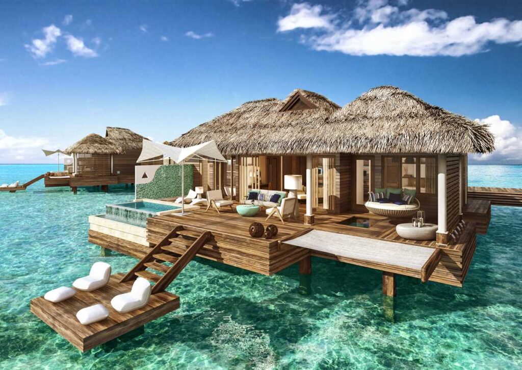 Overwater bungalow, a private deck, and five-star service, all set against the pristine, turquoise backdrop of the San Blas Islands.